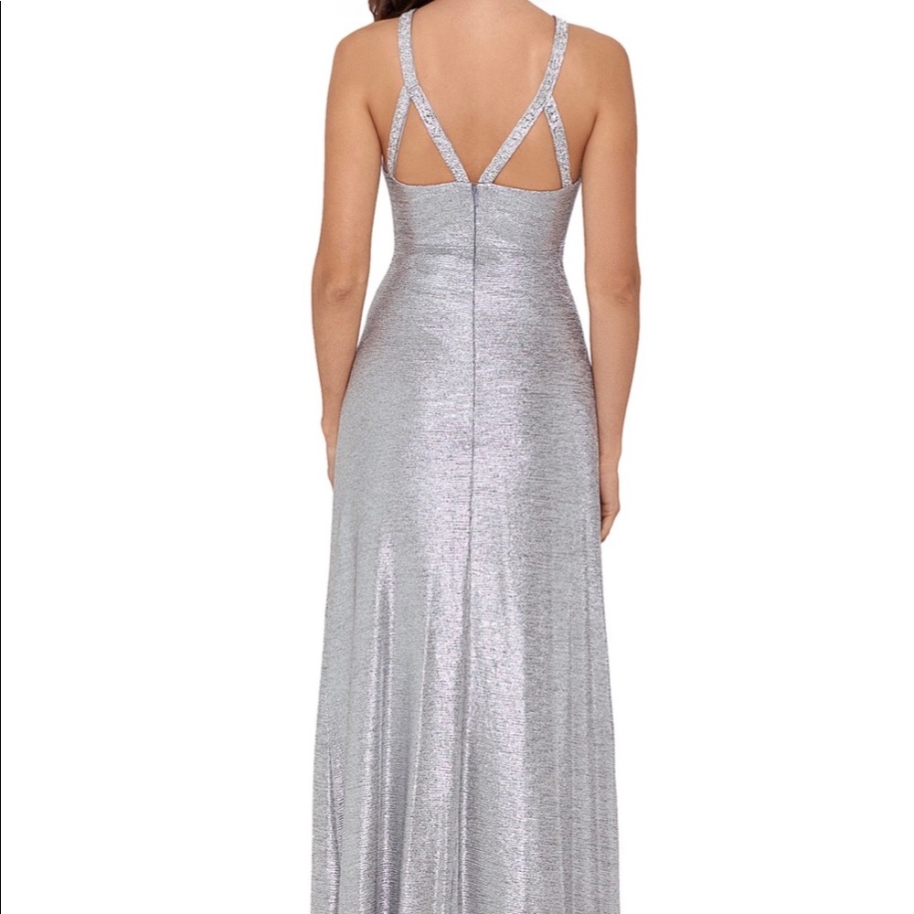 Metallic Halter Gown - Picture 2 of 7